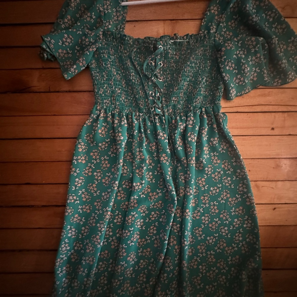 Bailey Blue Green Floral Dress